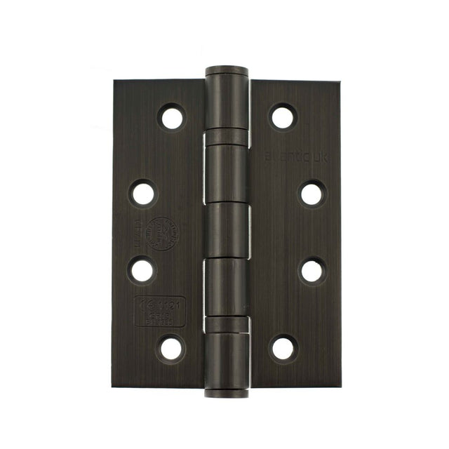 This is an image of Atlantic Ball Bearing Hinges Grade 13 Fire Rated 4" x 3" x 3mm - Urban Bronze available to order from Trade Door Handles