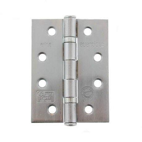 This is an image of Atlantic Ball Bearing Hinges Grade 11 Fire Rated 4" x 3" x 2.5mm - Satin Chrome available to order from Trade Door Handles.