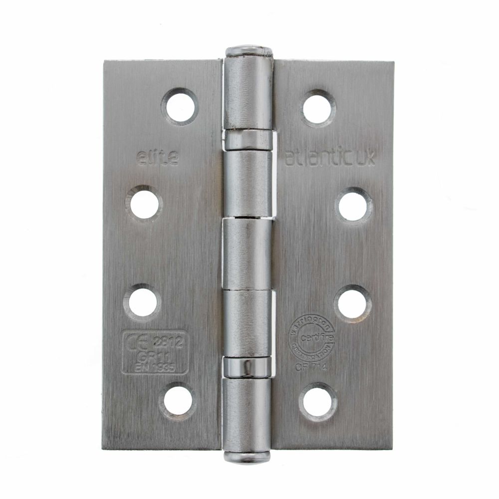 High quality image of Atlantic Ball Bearing Hinges Grade 11 Fire Rated 4" x 3" x 2.5mm - SSS | Sku. ahg111433sss | available to order from Trade Door Handles in Kendal.