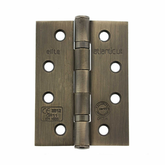 High quality image of Atlantic Ball Bearing Hinges Grade 11 Fire Rated 4" x 3" x 2.5mm - Urban Bronze | Sku. ahg111433ub | available to order from Trade Door Handles in Kendal.