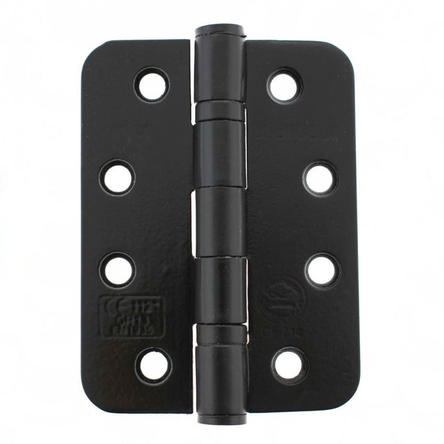 High quality image of Atlantic Radius Corner Ball Bearing Hinges 4" X 3" X 3mm - Matt Black | Sku. ahr1433mb | available to order from Trade Door Handles in Kendal.