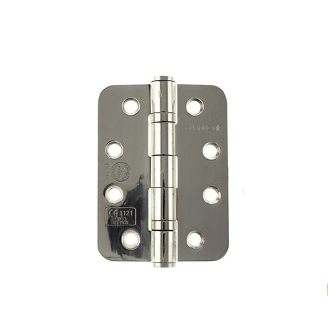 High quality image of Atlantic Radius Corner Ball Bearing Hinges 4" X 3" X 3mm set of 3 - Polished Sta | Sku. ahr1433pss3 | available to order from Trade Door Handles in Kendal.
