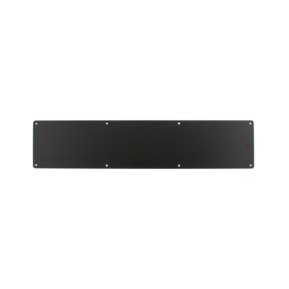 High quality image of Atlantic Kick Plate Pre drilled with screws 690mm x 150mm - Matt Black | Sku. akp690mb available to order from Trade Door Handles in Kendal.