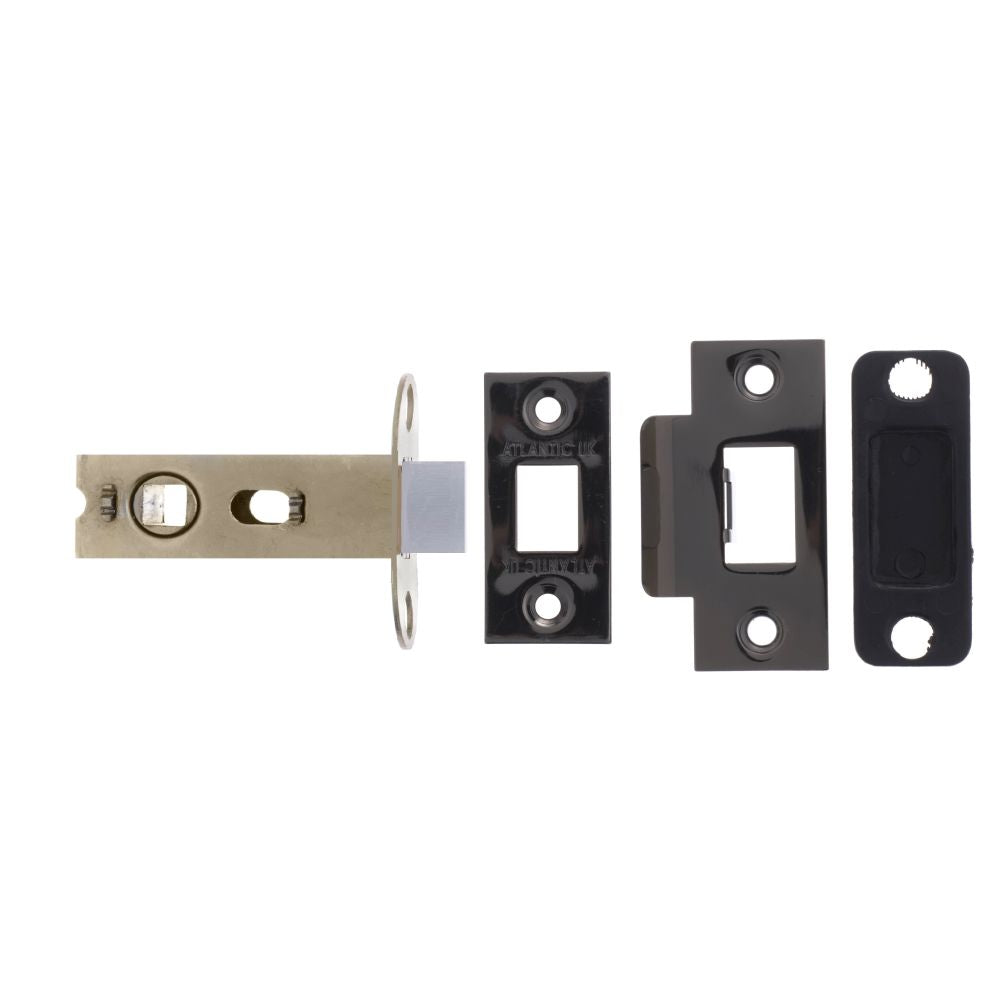 This is an image of Atlantic Bolt Through Tubular Latch 2.5" - Black Nickel available to order from Trade Door Handles.