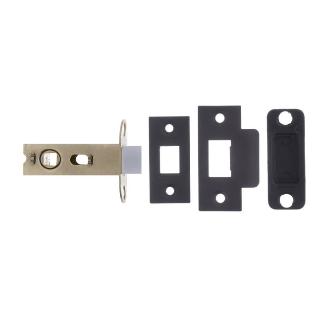 This is an image of Atlantic Bolt Through Tubular Latch 2.5" - Matt Black available to order from Trade Door Handles.