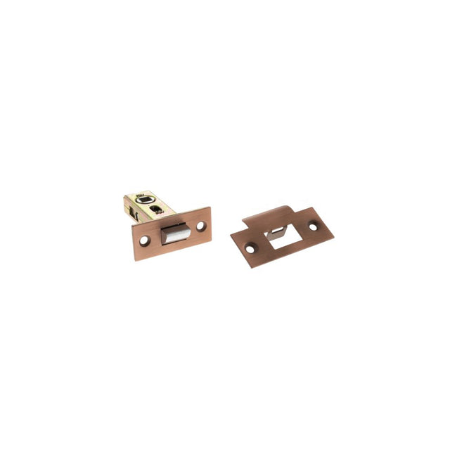 This is an image of Atlantic Bolt Through Tubular Latch - Urban Satin Copper available to order from Trade Door Handles.