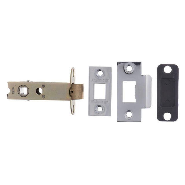 This is an image of Atlantic Heavy Duty Bolt Through Tubular Latch 3" - Polished Chrome available to order from Trade Door Handles.