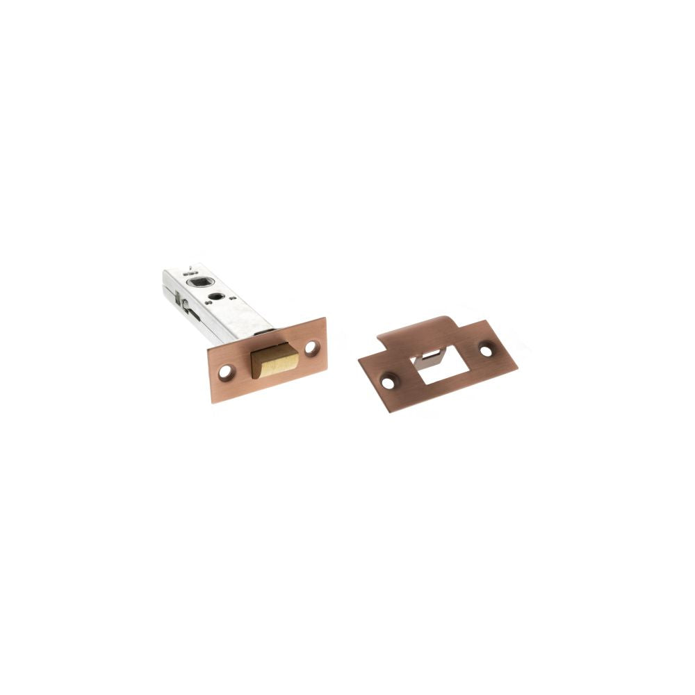 This is an image of Atlantic Heavy Duty Bolt Through Tubular Latch 4" - Urban Satin Copper available to order from Trade Door Handles.