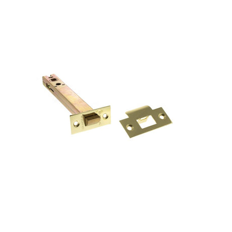 This is an image of Atlantic Heavy Duty Bolt Through Tubular Latch 6" - Polished Brass available to order from Trade Door Handles.