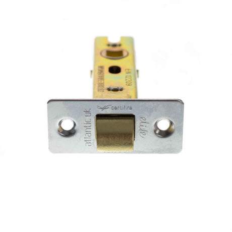 High quality image of Atlantic Fire-Rated CE Marked Bolt Through Tubular Latch 3" - Polished Chrome | Sku. alce3pc | available to order from Trade Door Handles in Kendal.
