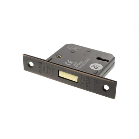 This is an image of Atlantic 3 Lever Key Deadlock [CE] 2.5" - Antique Copper available to order from Trade Door Handles.