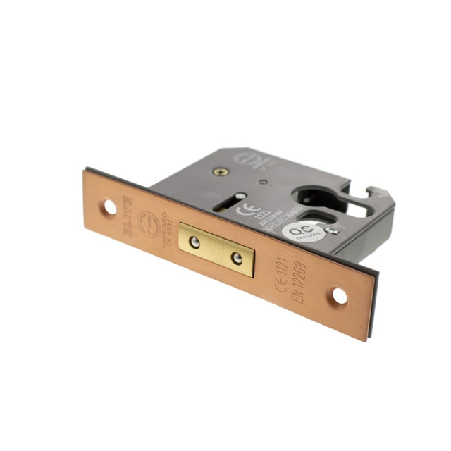 This is an image of Atlantic Euro Deadlock [CE] 2.5" - Urban Satin Copper available to order from Trade Door Handles.