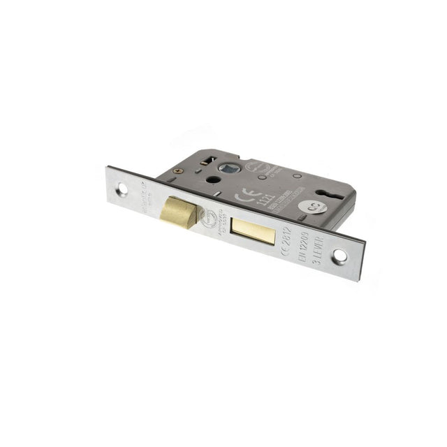 This is an image of Atlantic 3 Lever Key Sashlock [CE] 3" - Polished Chrome available to order from Trade Door Handles.