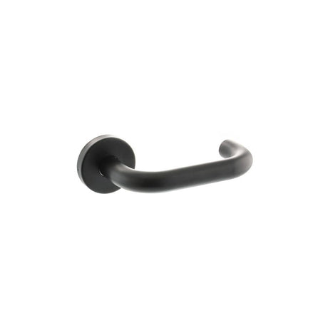 This is an image of Atlantic Return To Door Lever - Matt Black available to order from Trade Door Handles.