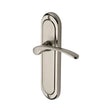 This is an image of a Heritage Brass - Door Handle Lever Latch Ambassador Design Mercury Finish, amb6210-mc that is available to order from Trade Door Handles in Kendal.