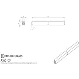 This image is a line drwaing of a Eurospec - Special Split Spindle with Locking Feature available to order from Trade Door Handles in Kendal