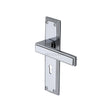 This is an image of a Heritage Brass - Door Handle Lever Lock Atlantis Design Polished Chrome Finish, atl5700-pc that is available to order from Trade Door Handles in Kendal.