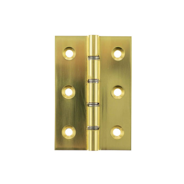 This is an image of Atlantic Washered Hinges 3" x 2" x 2.2mm without Screws - Polished Brass available to order from Trade Door Handles.