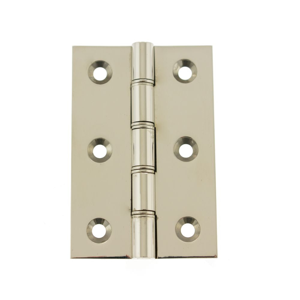 This is an image of Atlantic Washered Hinges 3" x 2" x 2.2mm - Polished Nickel available to order from Trade Door Handles.