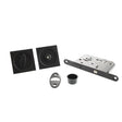High quality image of AGB Sliding Door Bathroom Lock Set with Square Flush Handle - Matt Black | Sku. b046515093 | available to order from Trade Door Handles in Kendal.