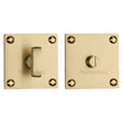 This is an image of a Heritage Brass - Square Low profile Thumbturn & Emergency Release Satin Brass Fin, bau1555-sb that is available to order from Trade Door Handles in Kendal.