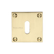 This is an image of a Heritage Brass - Keyhole Escutcheon Satin Brass Finish, bau1556-sb that is available to order from Trade Door Handles in Kendal.