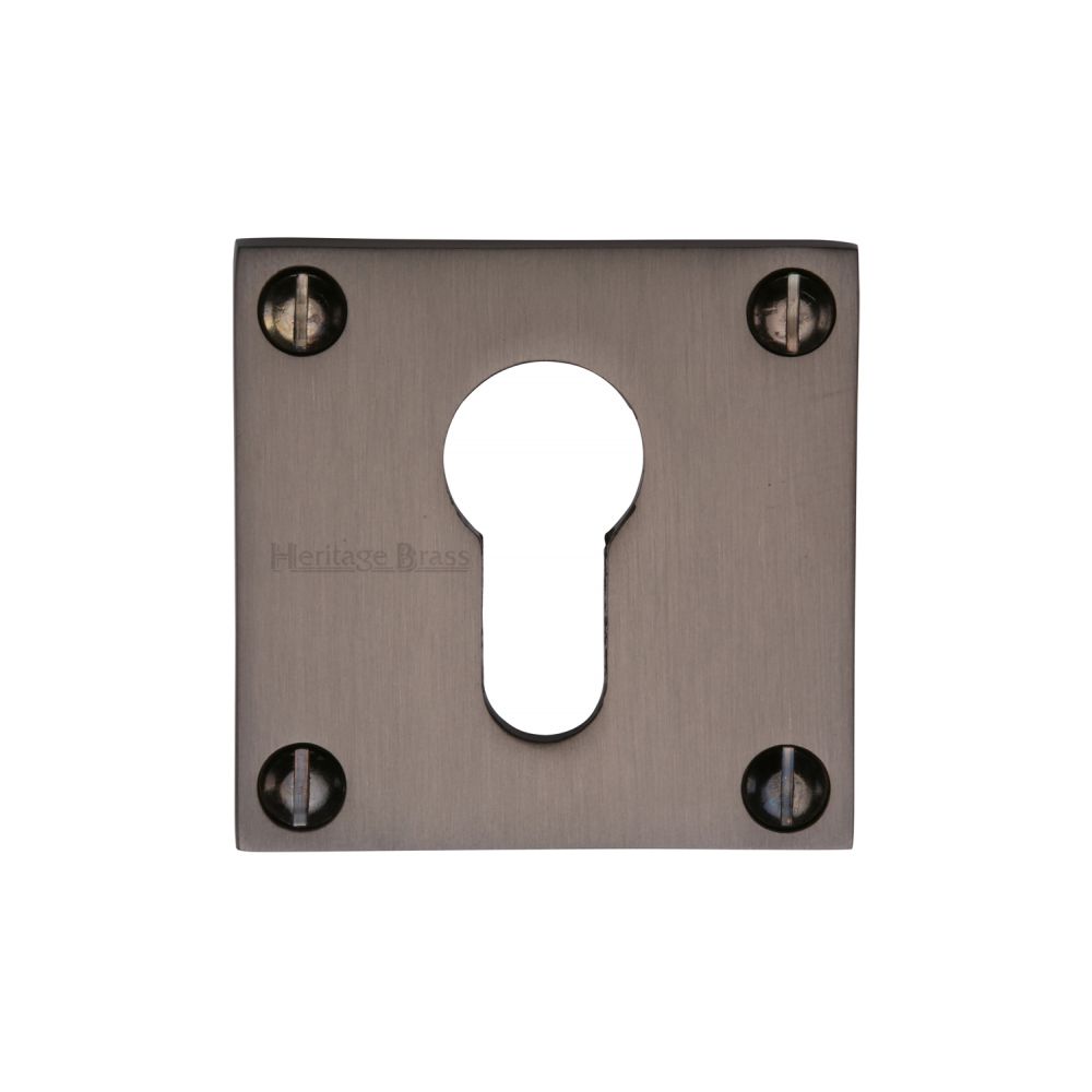 This is an image of a Heritage Brass - Euro Profile Cylinder Escutcheon Matt Bronze Finish, bau1558-mb that is available to order from Trade Door Handles in Kendal.