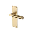 This is an image of a Heritage Brass - Door Handle Lever Latch Bauhaus Design Satin Brass Finish, bau7310-sb that is available to order from Trade Door Handles in Kendal.