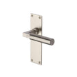 This is an image of a Heritage Brass - Door Handle Lever Latch Bauhaus Design Satin Nickel Finish, bau7310-sn that is available to order from Trade Door Handles in Kendal.