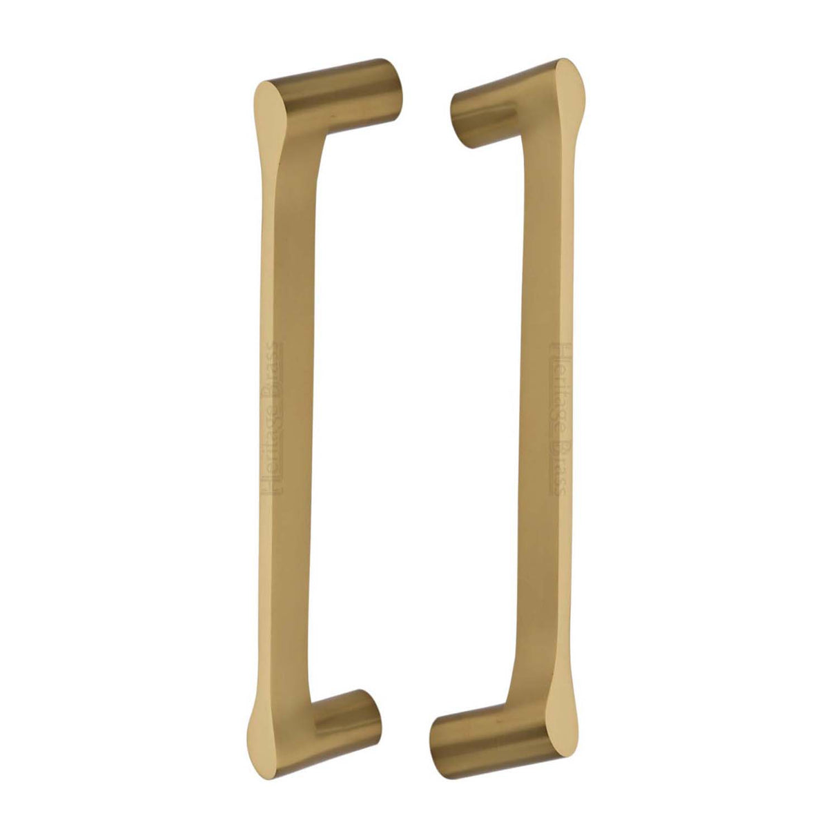 This is an image of a Heritage Brass - Back to Back Door Pull Handle Gio Design 332mm Satin Brass Finish, btb1238-332-sb that is available to order from Trade Door Handles in Kendal.