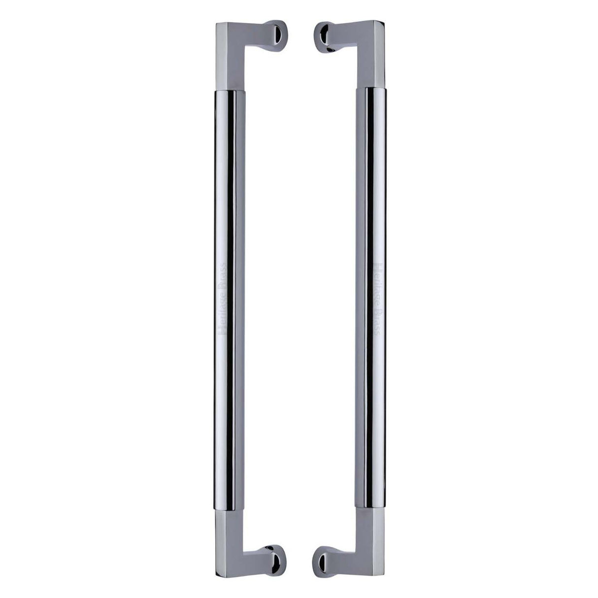 This is an image of a Heritage Brass - Door Pull Handle Bauhaus Design 483mm Polished Chrome Finish, btb1312-483-pc that is available to order from Trade Door Handles in Kendal.