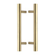 This is an image of a Heritage Brass - Back to Back Door Pull Handle Bar Design 305mm Satin Brass Finish, btb1361-305-sb that is available to order from Trade Door Handles in Kendal.