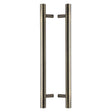 This is an image of a Heritage Brass - Back to Back Door Pull Handle Bar Design 457mm Antique Brass Finish, btb1361-457-at that is available to order from Trade Door Handles in Kendal.