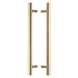 This is an image of a Heritage Brass - Back to Back Door Pull Handle Bar Design 457mm Satin Brass Finish, btb1361-457-sb that is available to order from Trade Door Handles in Kendal.