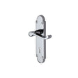 This is an image of a Heritage Brass - Door Handle Lever Lock Builders' Range Polished Chrome finish, bui500-pc that is available to order from Trade Door Handles in Kendal.