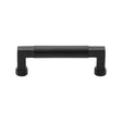 This is an image of a Heritage Brass - Cabinet Pull Bauhaus Design 101mm CTC Matt Black Finish, c0312-101-bkmt that is available to order from Trade Door Handles in Kendal.