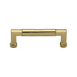 This is an image of a Heritage Brass - Cabinet Pull Bauhaus Design 101mm CTC Polished Brass Finish, c0312-101-pb that is available to order from Trade Door Handles in Kendal.