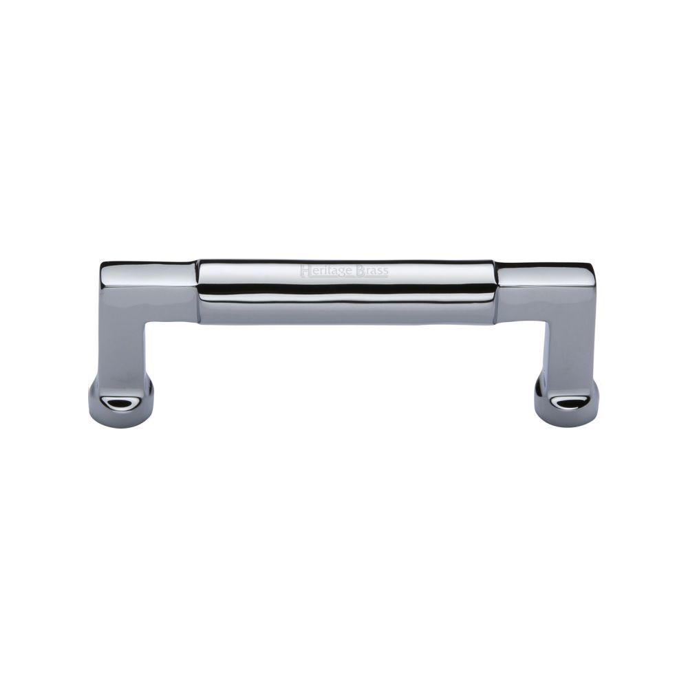 This is an image of a Heritage Brass - Cabinet Pull Bauhaus Design 101mm CTC Polished Chrome Finish, c0312-101-pc that is available to order from Trade Door Handles in Kendal.