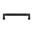 This is an image of a Heritage Brass - Cabinet Pull Bauhaus Design 160mm CTC Matt Black Finish, c0312-160-bkmt that is available to order from Trade Door Handles in Kendal.