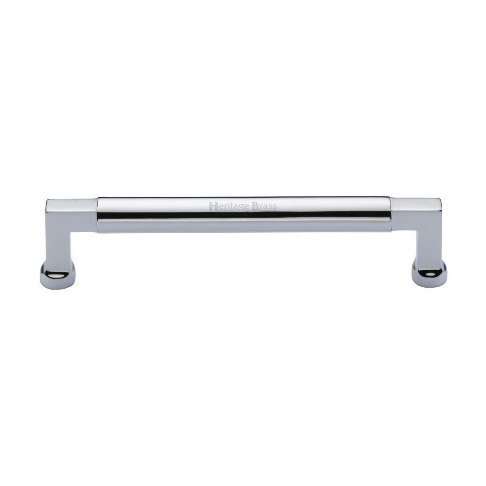 This is an image of a Heritage Brass - Cabinet Pull Bauhaus Design 160mm CTC Polished Chrome Finish, c0312-160-pc that is available to order from Trade Door Handles in Kendal.