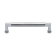 This is an image of a Heritage Brass - Cabinet Pull Bauhaus Design 160mm CTC Satin Chrome Finish, c0312-160-sc that is available to order from Trade Door Handles in Kendal.