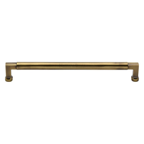 This is an image of a Heritage Brass - Cabinet Pull Bauhaus Design 203mm CTC Antique Brass Finish, c0312-203-at that is available to order from Trade Door Handles in Kendal.