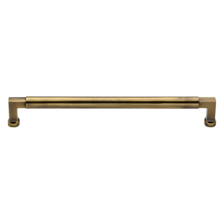 This is an image of a Heritage Brass - Cabinet Pull Bauhaus Design 254mm CTC Antique Brass Finish, c0312-254-at that is available to order from Trade Door Handles in Kendal.