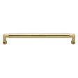 This is an image of a Heritage Brass - Cabinet Pull Bauhaus Design 254mm CTC Polished Brass Finish, c0312-254-pb that is available to order from Trade Door Handles in Kendal.