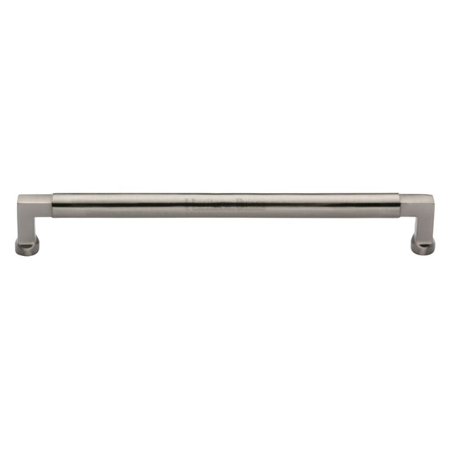 This is an image of a Heritage Brass - Cabinet Pull Bauhaus Design 254mm CTC Satin Nickel Finish, c0312-254-sn that is available to order from Trade Door Handles in Kendal.