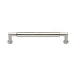 This is an image of a Heritage Brass - Cabinet Pull Bauhaus Round Design 152mm CTC Polished Nickel Finish, c0319-152-pnf that is available to order from Trade Door Handles in Kendal.