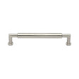 This is an image of a Heritage Brass - Cabinet Pull Bauhaus Round Design 152mm CTC Satin Nickel Finish, c0319-152-sn that is available to order from Trade Door Handles in Kendal.