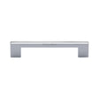 This is an image of a Heritage Brass - Cabinet Pull Metro Design 128mm CTC Polished Chrome Finish, c0337-128-pc that is available to order from Trade Door Handles in Kendal.