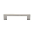 This is an image of a Heritage Brass - Cabinet Pull Metro Design 128mm CTC Polished Nickel Finish, c0337-128-pnf that is available to order from Trade Door Handles in Kendal.