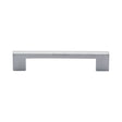 This is an image of a Heritage Brass - Cabinet Pull Metro Design 128mm CTC Satin Chrome Finish, c0337-128-sc that is available to order from Trade Door Handles in Kendal.